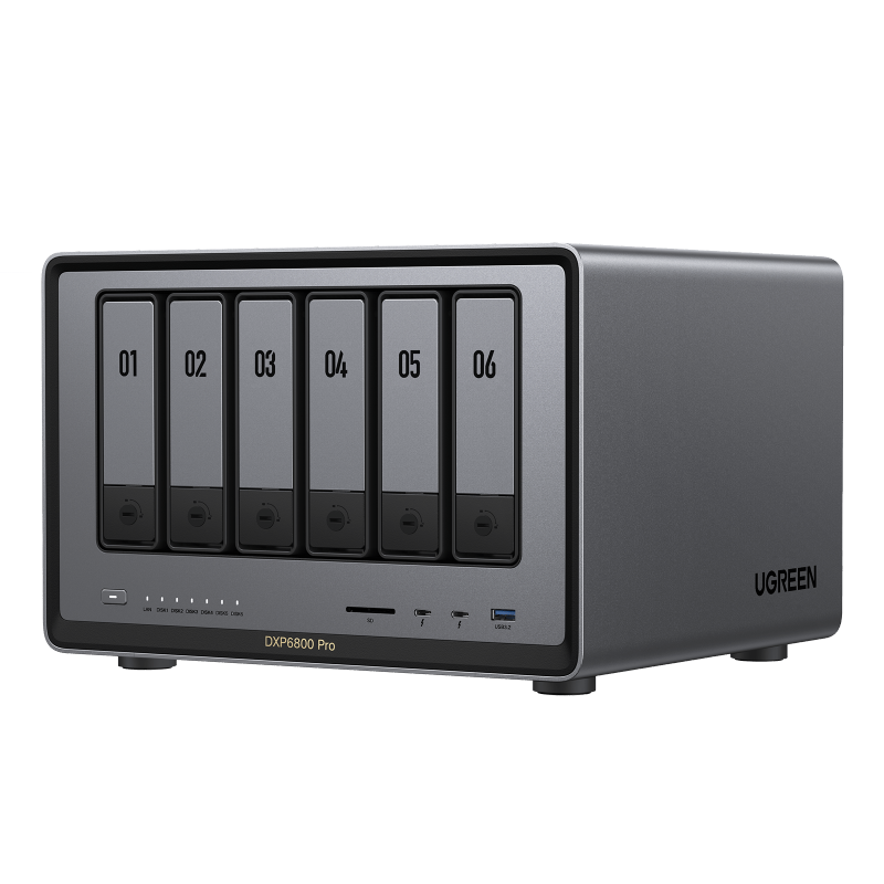 UGREEN NASync DXP6800 Pro — 6-bay NAS enclosure, product image from UGREEN