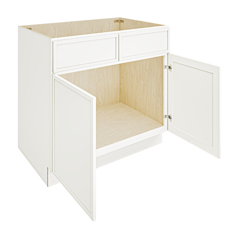 36-inch dove white sink base cabinet